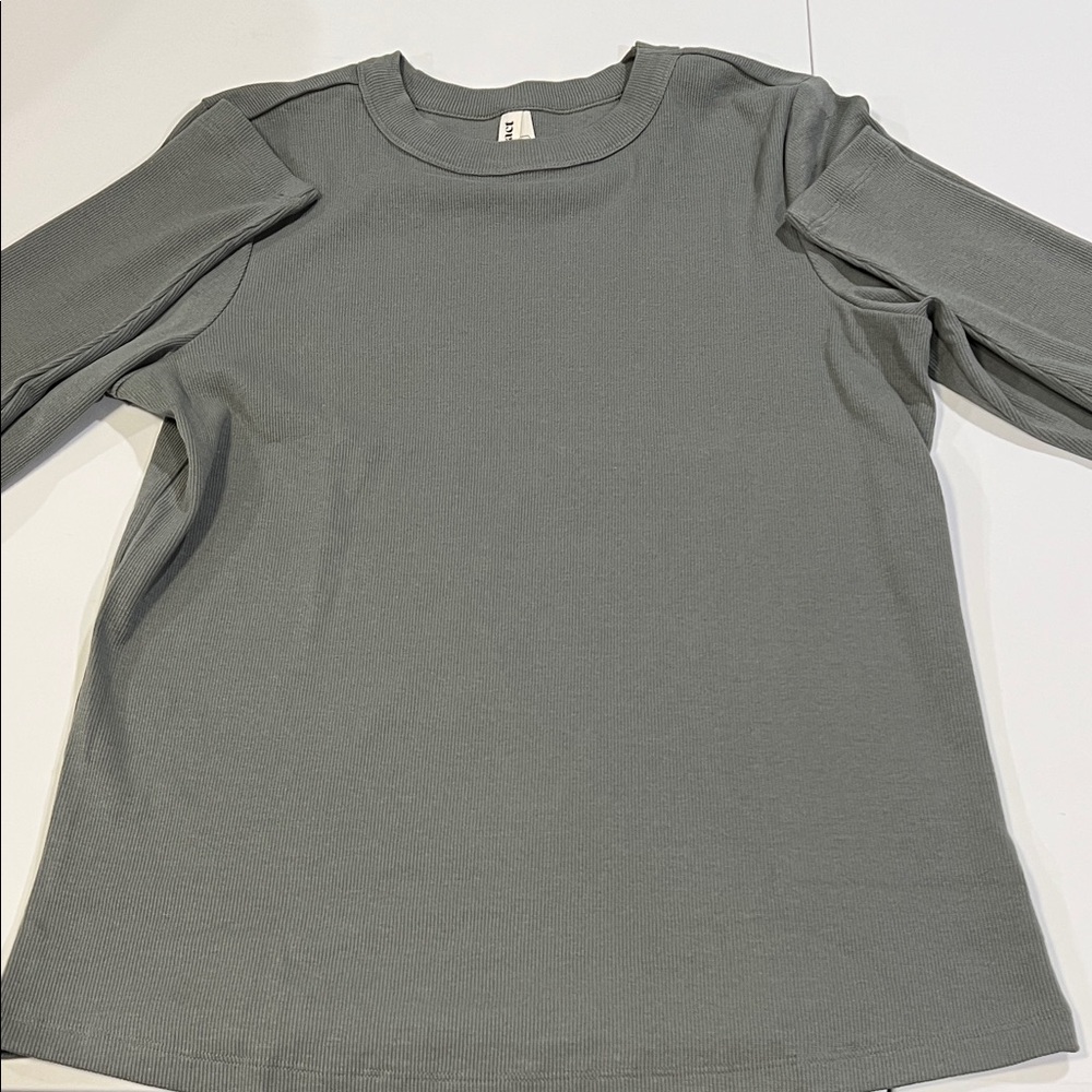 Pact - ribbed, basic organic cotton long sleeve tshirt, L